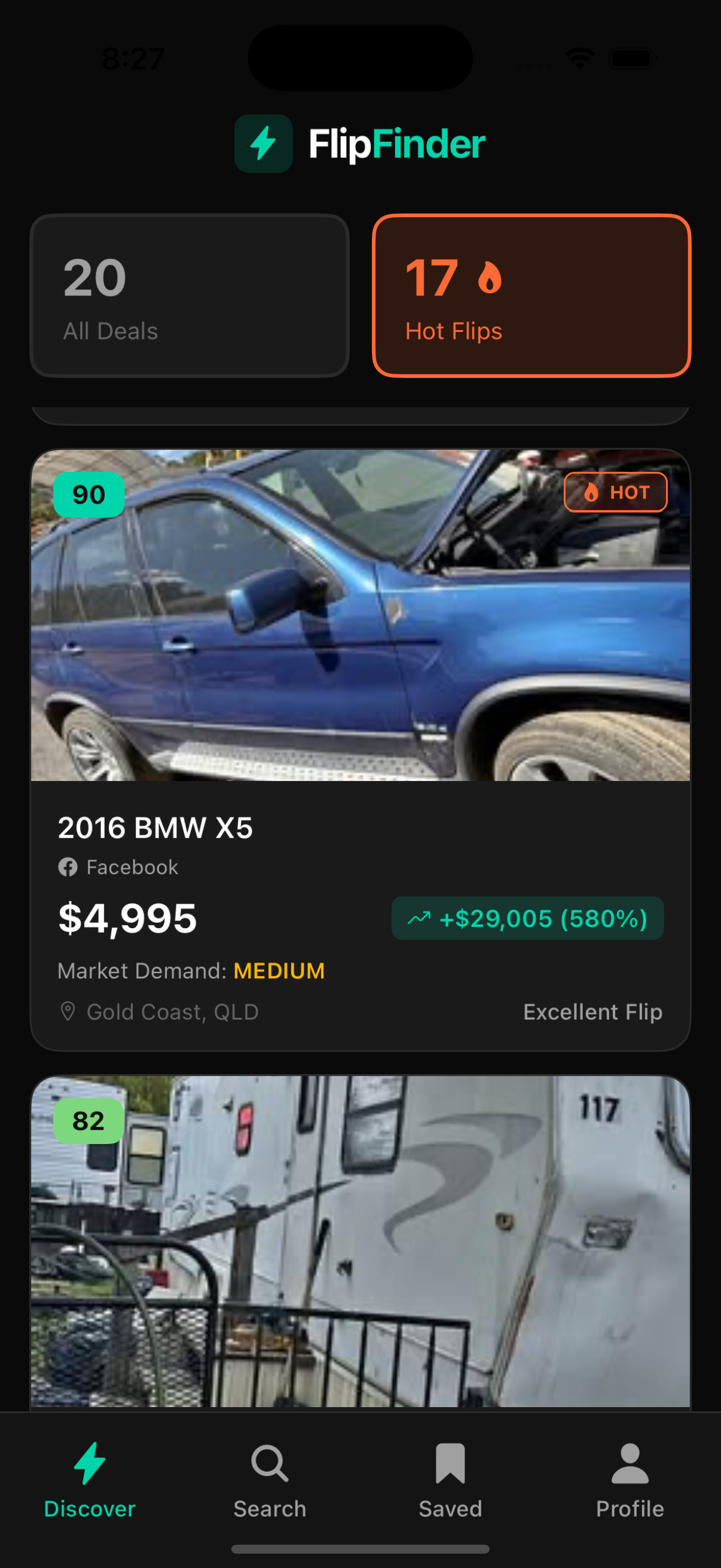 FlipFinder App Screenshot